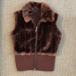 Faux fur vest